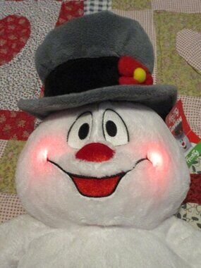 Build-A-Bear BABW Frosty the Snowman Light up cheeks Has Tags